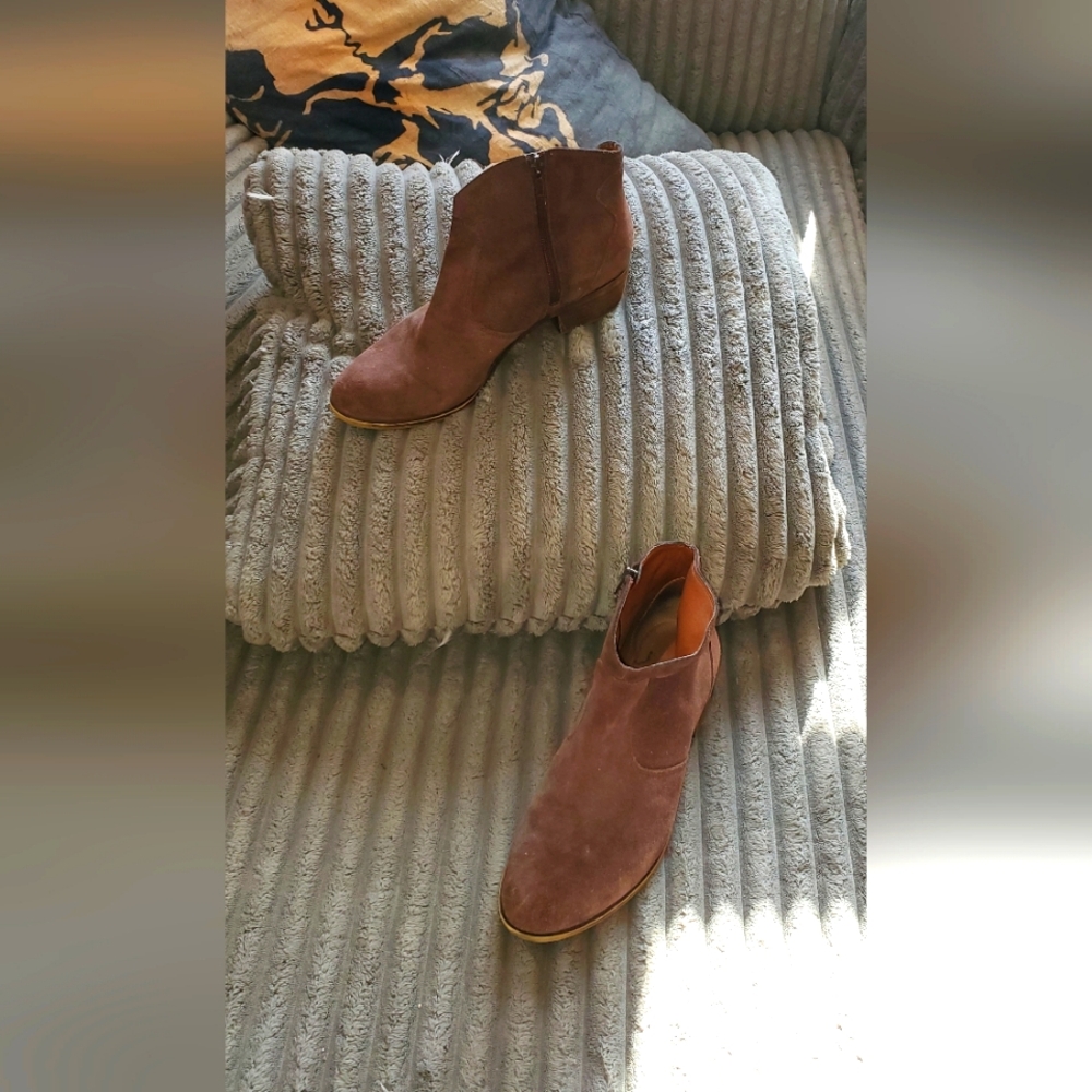 Lucky Brand Brown Suede Booties